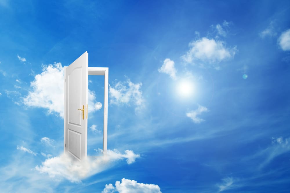 Porte-blanche-dans-ciel-bleu
